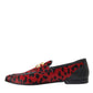 Red Black Leopard DG Loafers Formal Men Shoes