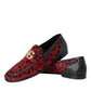 Red Black Leopard DG Loafers Formal Men Shoes