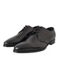 Black Leather Derby Formal Dress Men Shoes