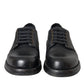 Black Horse Leather Derby Men Dress Shoes