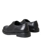 Black Horse Leather Derby Men Dress Shoes