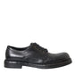 Black Horse Leather Derby Men Dress Shoes