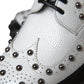 Black White Embellished Derby Formal Shoes