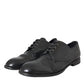 Black Leather Derby Formal Dress Men Shoes