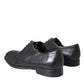 Black Leather Derby Formal Dress Men Shoes