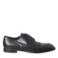 Black Leather Derby Formal Dress Men Shoes