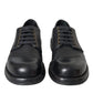 Black Horse Leather Derby Men Dress Shoes