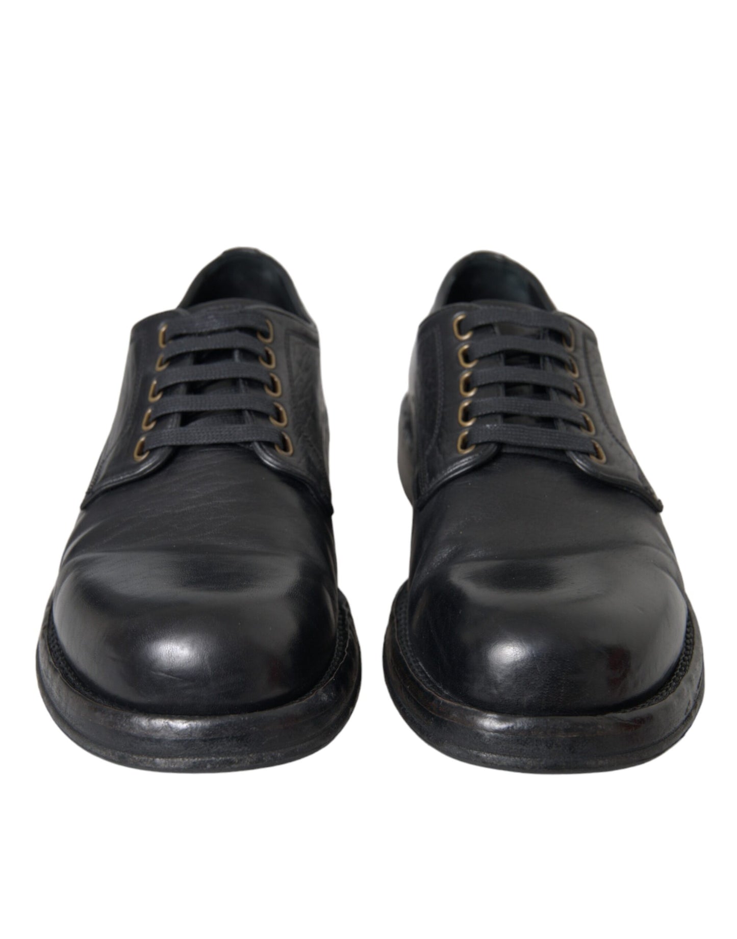 Black Horse Leather Derby Men Dress Shoes