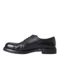 Black Horse Leather Derby Men Dress Shoes