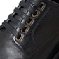 Black Horse Leather Derby Men Dress Shoes