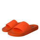 Orange Rubber Slides Sandals Beachwear Shoes