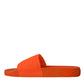 Orange Rubber Slides Sandals Beachwear Shoes