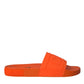 Orange Rubber Slides Sandals Beachwear Shoes