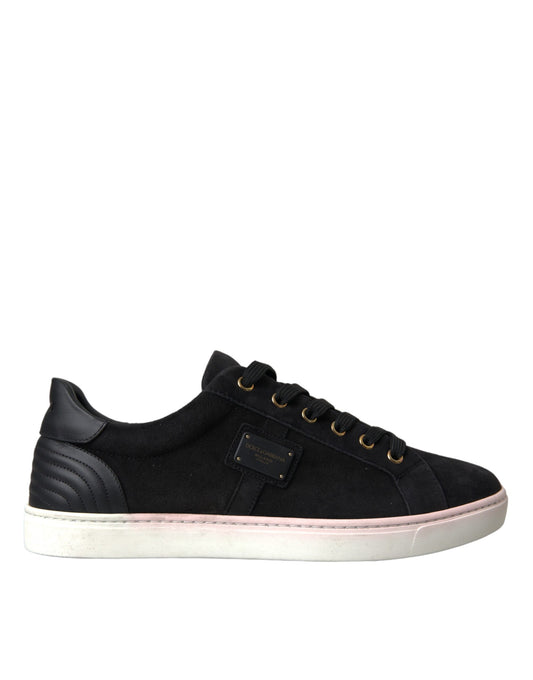 Black Suede Leather Men Low Top Sneakers Men Shoes