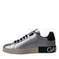 Silver Portofino Calf Leather Sneakers Men Shoes