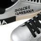 Silver Portofino Calf Leather Sneakers Men Shoes