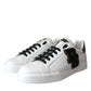 White Leather DG Logo Casual Low Top Sneakers Shoes