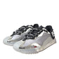 Silver Black Nylon NS1 Low Top Sneakers Men Shoes