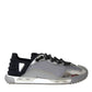 Silver Black Nylon NS1 Low Top Sneakers Men Shoes