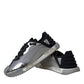 Silver Black Nylon NS1 Low Top Sneakers Men Shoes