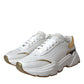 White Gold DAYMASTER Leather Sneakers Shoes