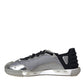 Silver Black Nylon NS1 Low Top Sneakers Men Shoes