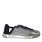 Silver Black Nylon NS1 Low Top Sneakers Men Shoes