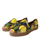 Multicolor Lemon Slip On Espadrilles Shoes