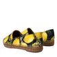 Multicolor Lemon Slip On Espadrilles Shoes