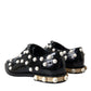 Black Leather Faux Pearl Dress Broque Shoes