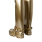 Metallic Gold Rubber PVC Rain Boots Shoes