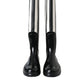 Black Rubber Knee High Flat Boots Shoes