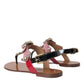 Multicolor Crystal Sandals Flip Flops Shoes