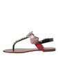 Multicolor Crystal Sandals Flip Flops Shoes