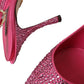 Pink Strass Crystal Heels Slingbacks Shoes