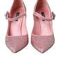 Pink Strass Crystal Heels Pumps Shoes