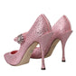 Pink Strass Crystal Heels Pumps Shoes