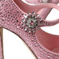 Pink Strass Crystal Heels Pumps Shoes