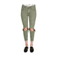 Green Cotton Jeans & Pant