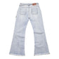 Light Blue Cotton Women's Flared Jean