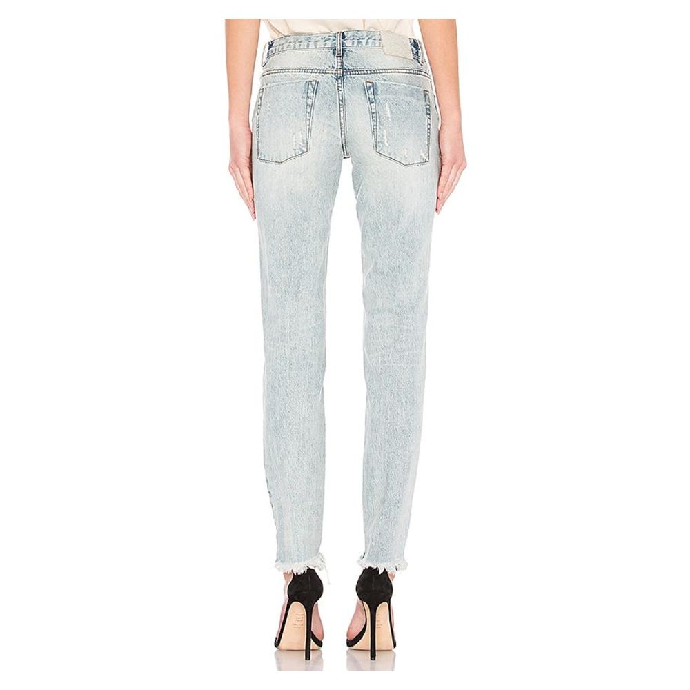 Light Blue Cotton Women's Jean