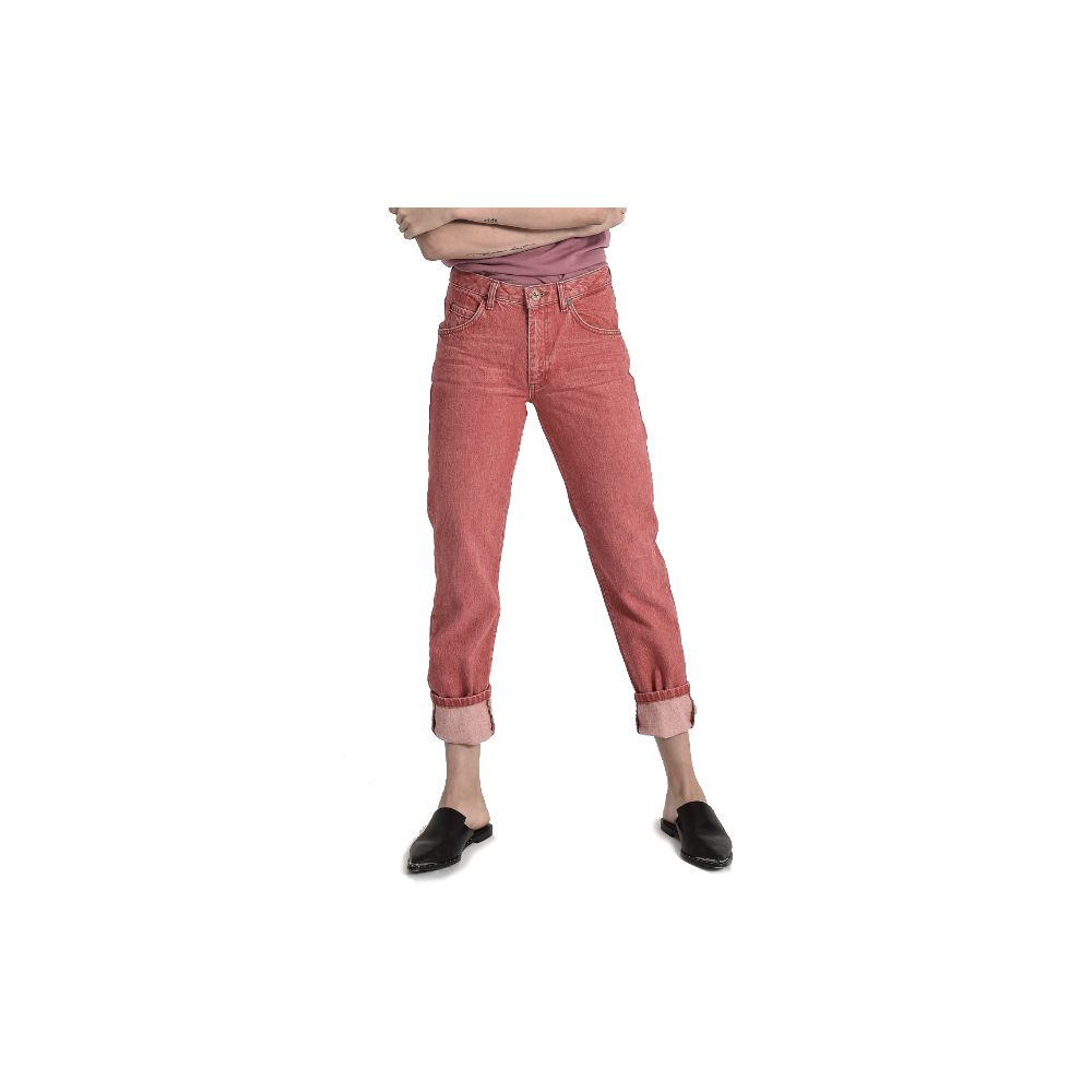 Red Cotton Women Jeans