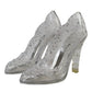 Clear Floral Crystal Heels CINDERELLA Shoes
