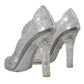 Clear Floral Crystal Heels CINDERELLA Shoes