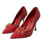 Red Devotion Leather Heels Pumps Shoes