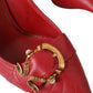 Red Devotion Leather Heels Pumps Shoes