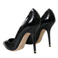 Black Patent Leather Bellucci Pumps Heels Shoes