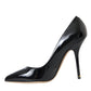 Black Patent Leather Bellucci Pumps Heels Shoes