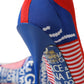 Red Blue Stretch Sock Style Ankle Boots Logo Shoes