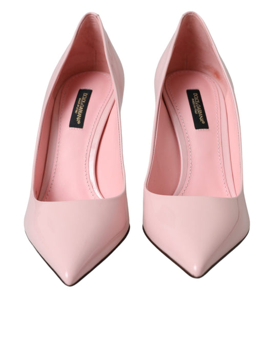 Light Pink Patent Leather Pumps Heels Shoes